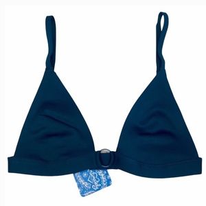 Free People Midnight Cowboy Dark Teal Oh Scuba Bra